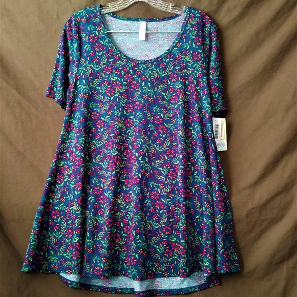 LulaRoe Short Sleeve Floral Dress, Size XS - Picture 2 of 5